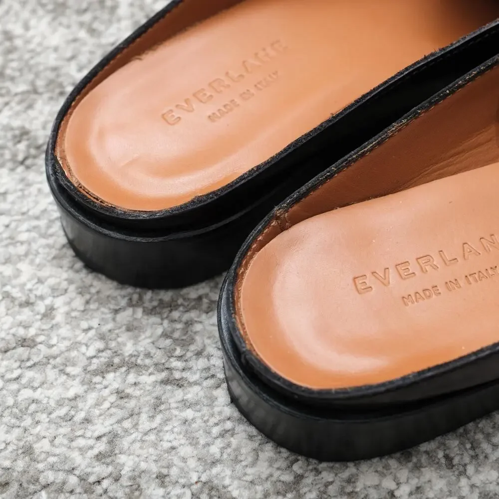 Everlane Burgundy Leather Penny Loafer Mules - Picture 4 of 6